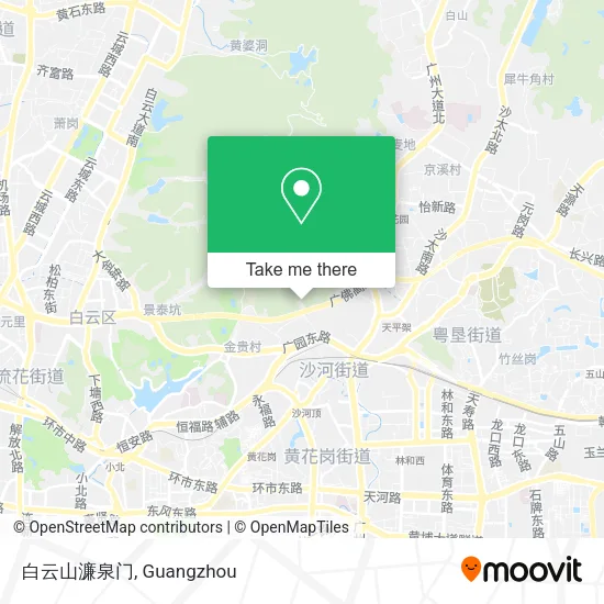 白云山濂泉门 map