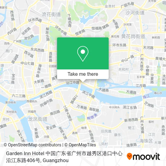 Garden Inn Hotel 中国广东省广州市越秀区港口中心沿江东路406号 map