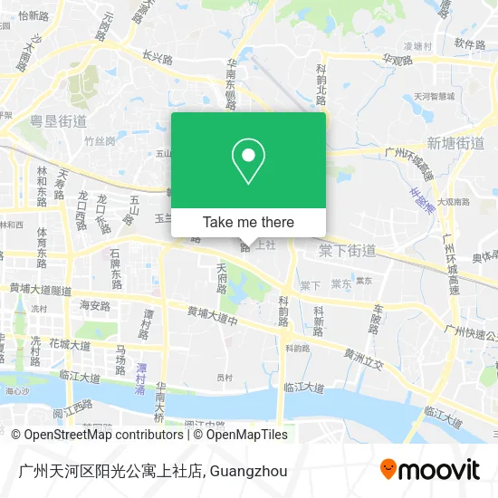 广州天河区阳光公寓上社店 map