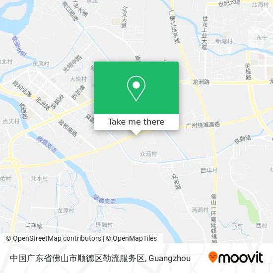 中国广东省佛山市顺德区勒流服务区 map