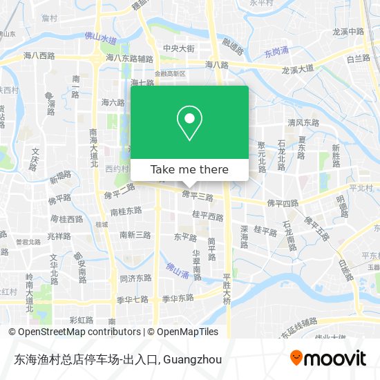 东海渔村总店停车场-出入口 map