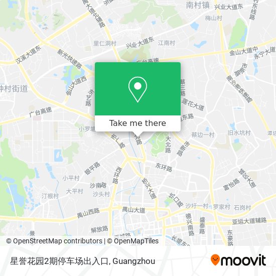 星誉花园2期停车场出入口 map