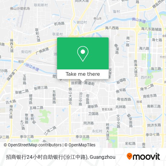 招商银行24小时自助银行(汾江中路) map