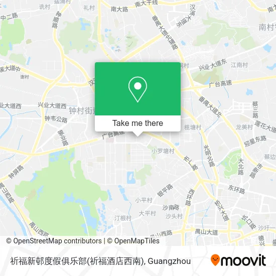 祈福新邨度假俱乐部(祈福酒店西南) map