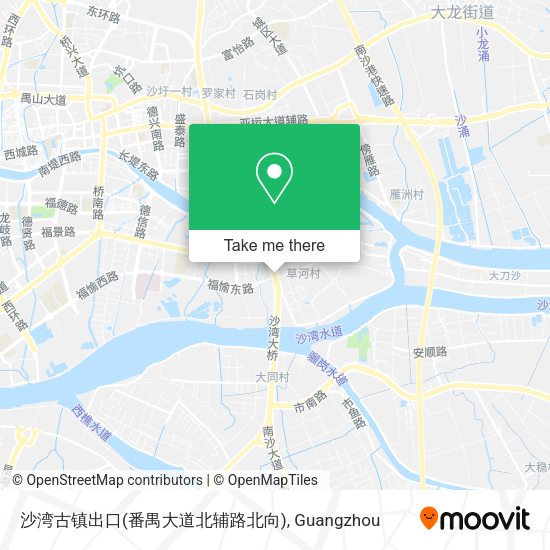 沙湾古镇出口(番禺大道北辅路北向) map