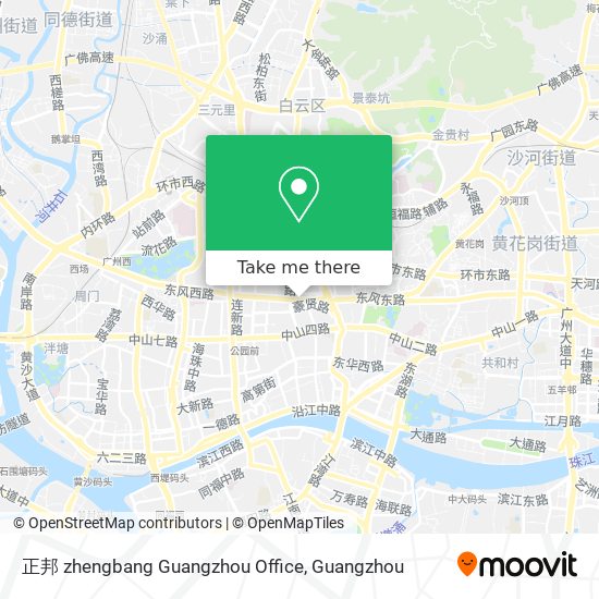 正邦 zhengbang Guangzhou Office map