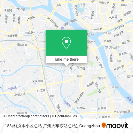 183路(汾水小区总站-广州火车东站总站) map