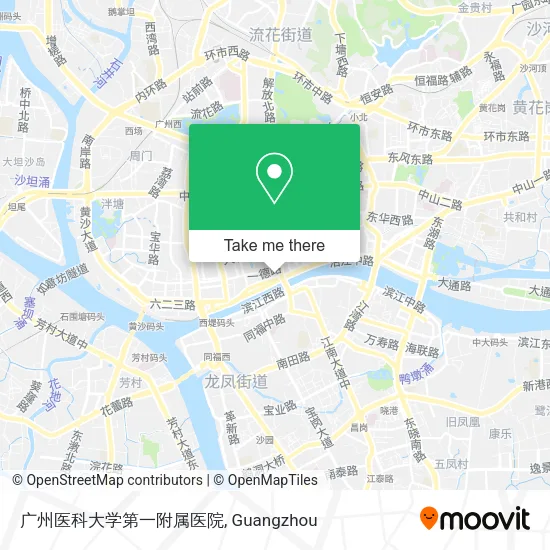 广州医科大学第一附属医院 map