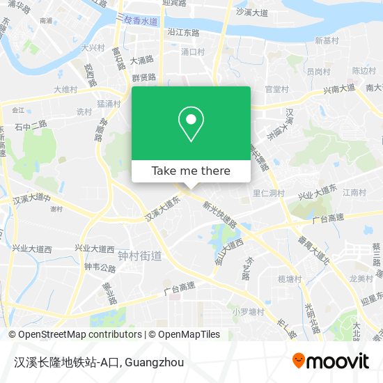 汉溪长隆地铁站-A口 map