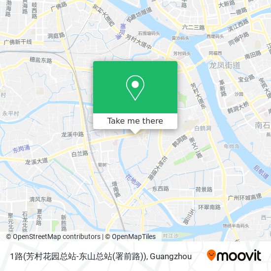 1路(芳村花园总站-东山总站(署前路)) map