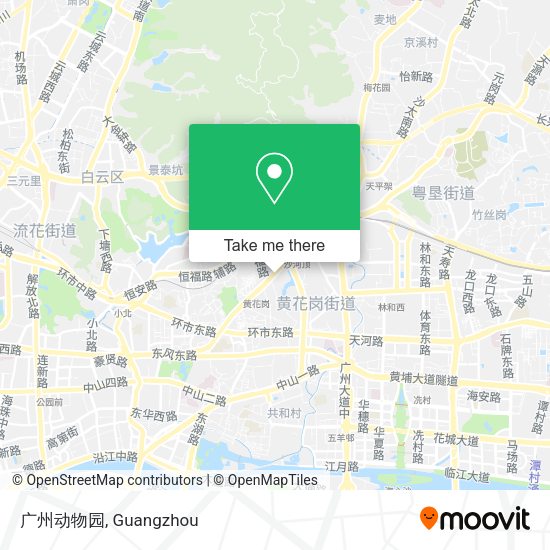 广州动物园 map