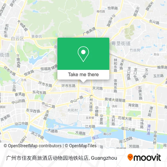 广州市佳友商旅酒店动物园地铁站店 map