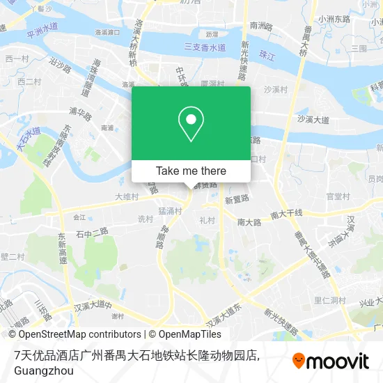 7天优品酒店广州番禺大石地铁站长隆动物园店 map