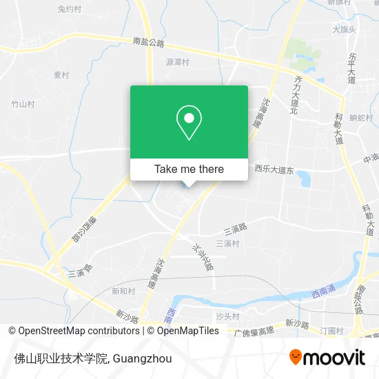 佛山职业技术学院 map