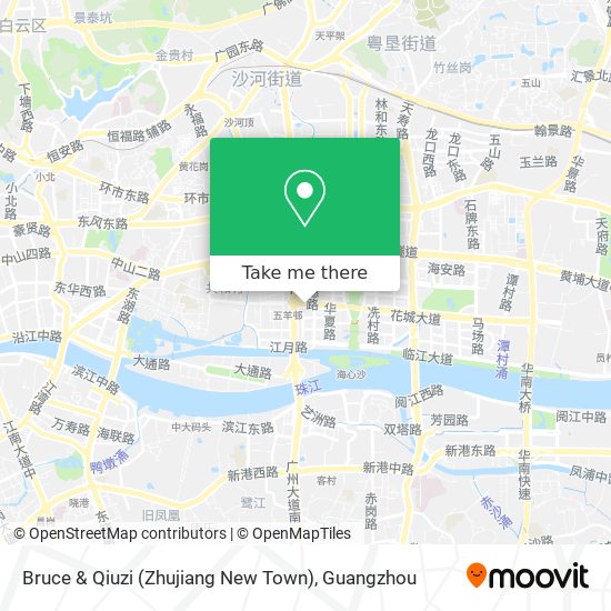 Bruce & Qiuzi (Zhujiang New Town) map