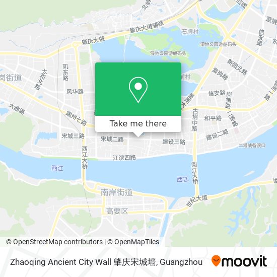 Zhaoqing Ancient City Wall 肇庆宋城墙 map