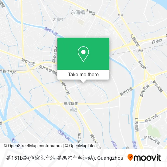 番151b路(鱼窝头车站-番禺汽车客运站) map