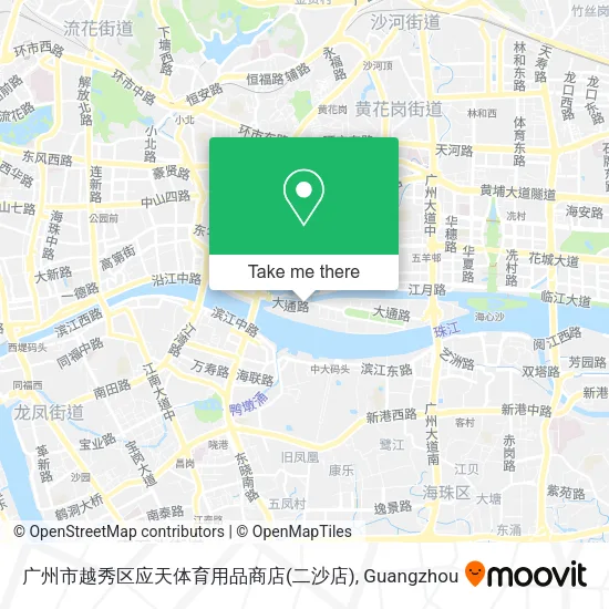 广州市越秀区应天体育用品商店(二沙店) map