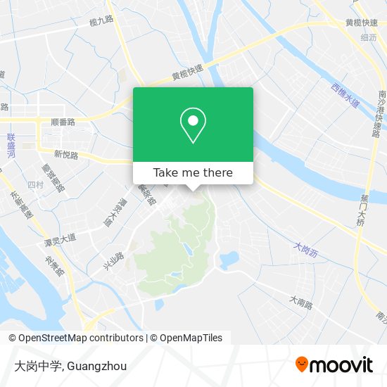 大岗中学 map