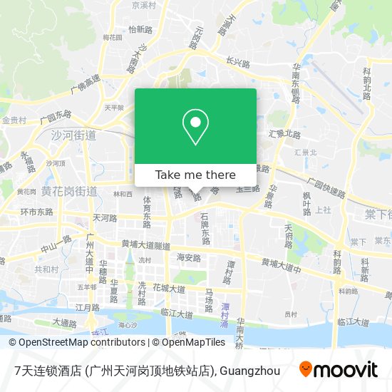7天连锁酒店 (广州天河岗顶地铁站店) map