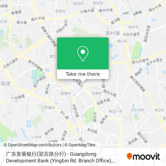 广东发展银行(迎宾路分行) - Guangdong Development Bank (Yingbin Rd. Branch Office) map