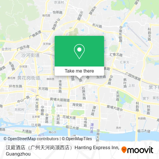 汉庭酒店（广州天河岗顶西店）Hanting Express Inn map