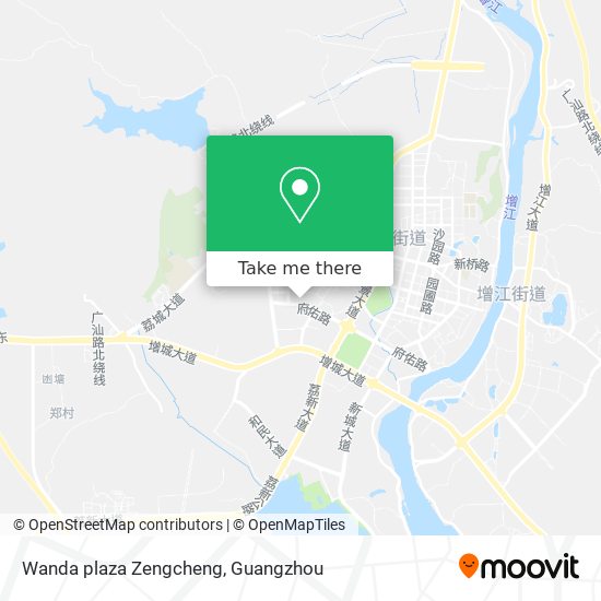Wanda plaza Zengcheng map