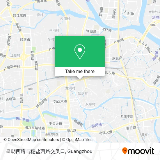 皇朝西路与穗盐西路交叉口 map