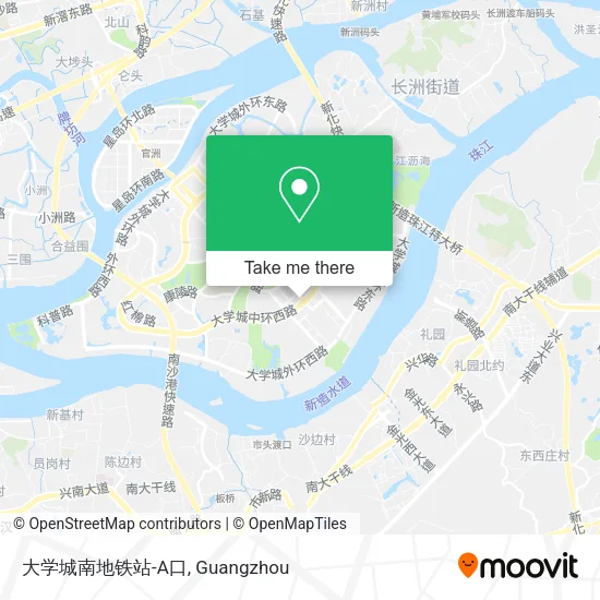 大学城南地铁站-A口 map