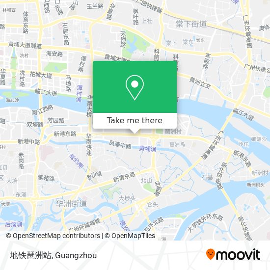 地铁琶洲站 map