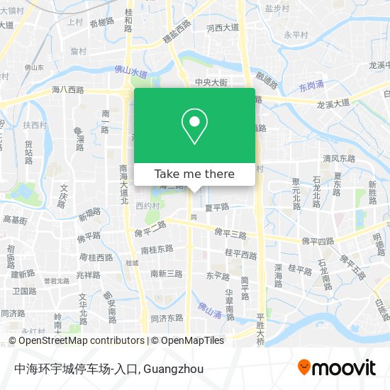中海环宇城停车场-入口 map