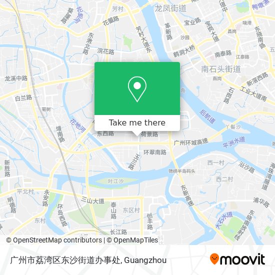 广州市荔湾区东沙街道办事处 map