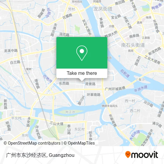广州市东沙经济区 map