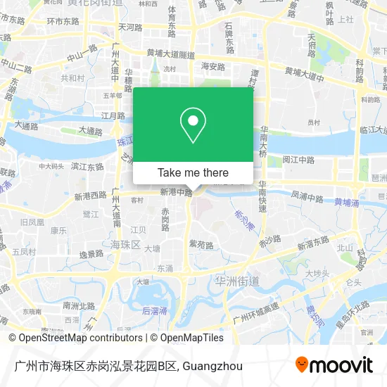广州市海珠区赤岗泓景花园B区 map