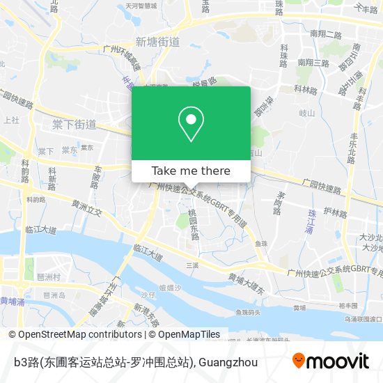 b3路(东圃客运站总站-罗冲围总站) map