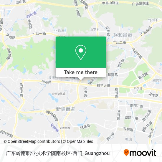 广东岭南职业技术学院南校区-西门 map