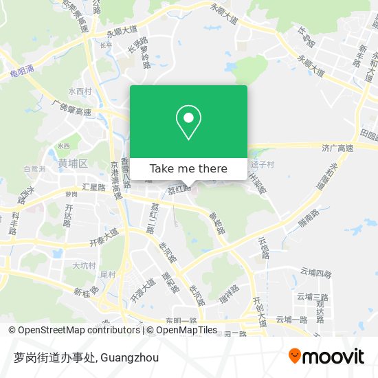 萝岗街道办事处 map
