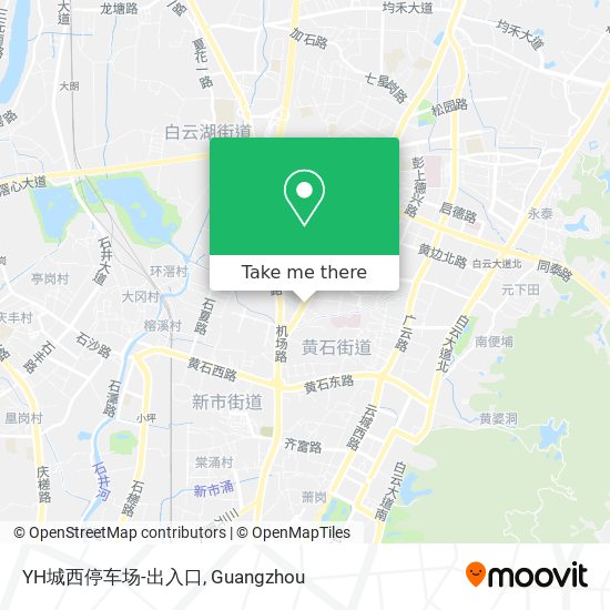 YH城西停车场-出入口 map