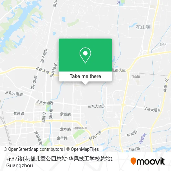 花37路(花都儿童公园总站-华风技工学校总站) map