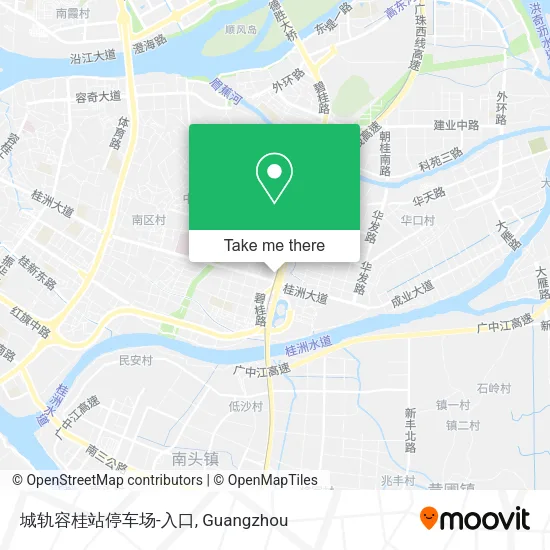 城轨容桂站停车场-入口 map