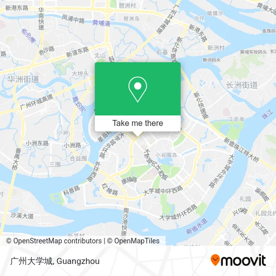广州大学城 map