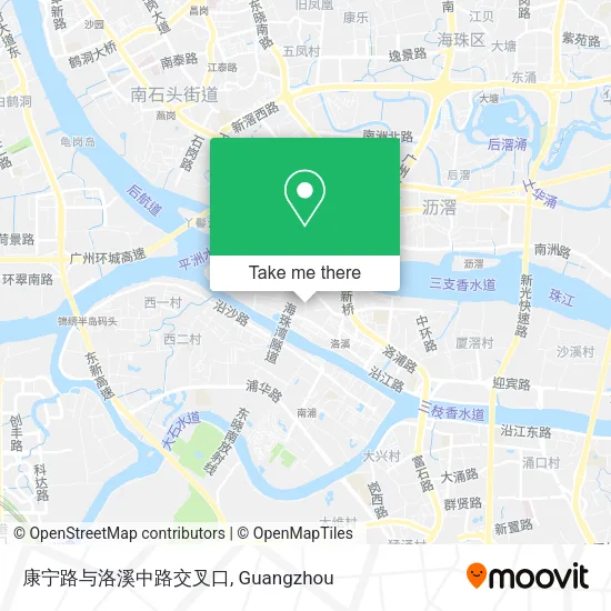 康宁路与洛溪中路交叉口 map