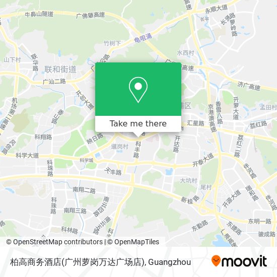 柏高商务酒店(广州萝岗万达广场店) map