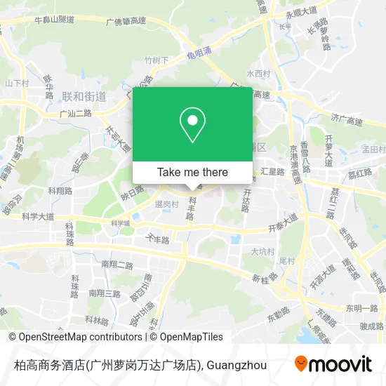 柏高商务酒店(广州萝岗万达广场店) map