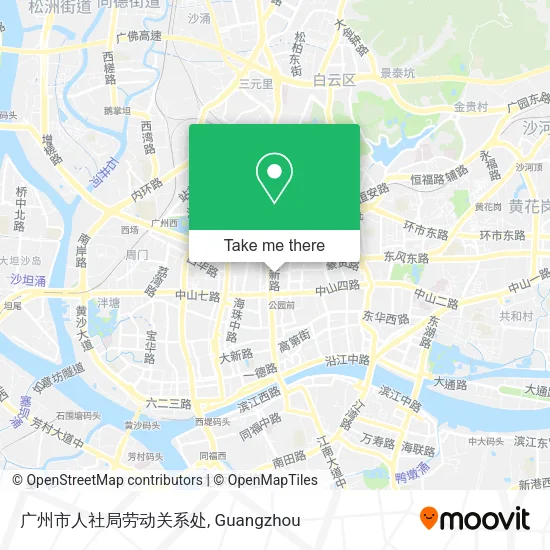 广州市人社局劳动关系处 map