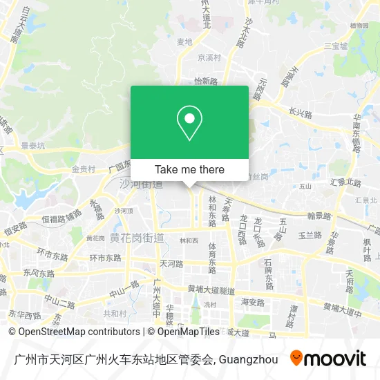 广州市天河区广州火车东站地区管委会 map