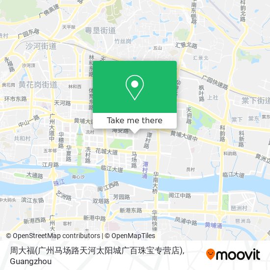周大福(广州马场路天河太阳城广百珠宝专营店) map