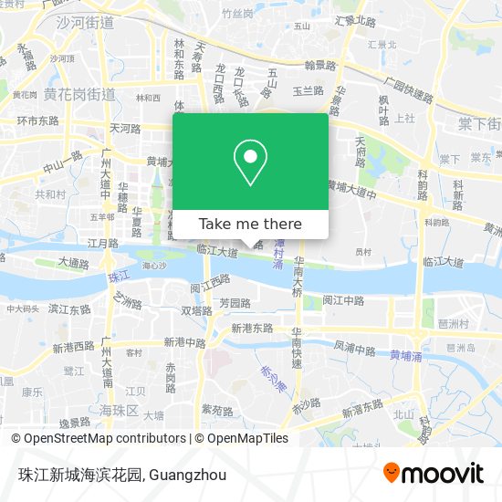 珠江新城海滨花园 map