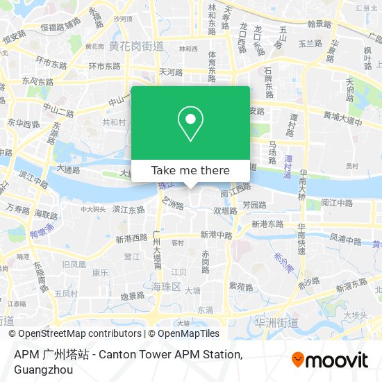 APM 广州塔站 - Canton Tower APM Station map