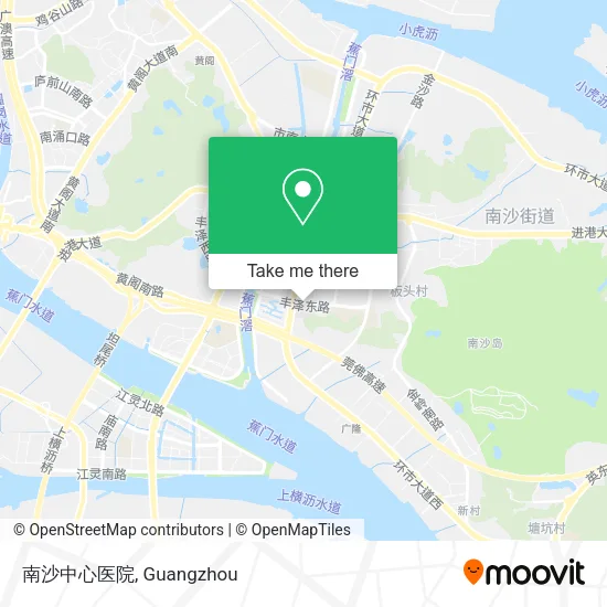 南沙中心医院 map